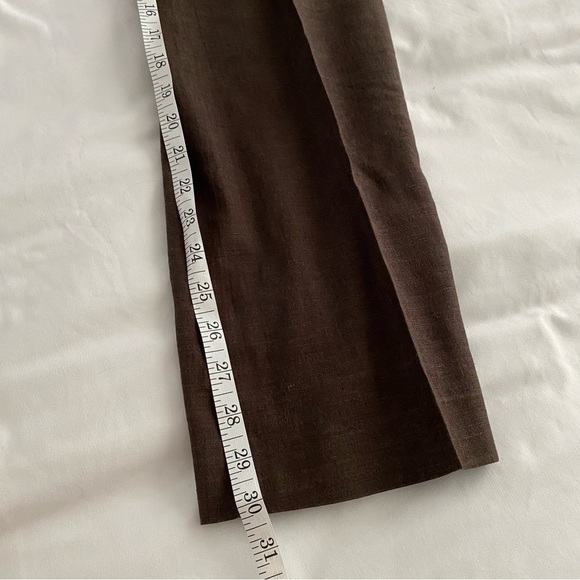Banana Republic Linen blend Brown pants Stretch Comfy Office Casual Straight leg - Picture 14 of 14